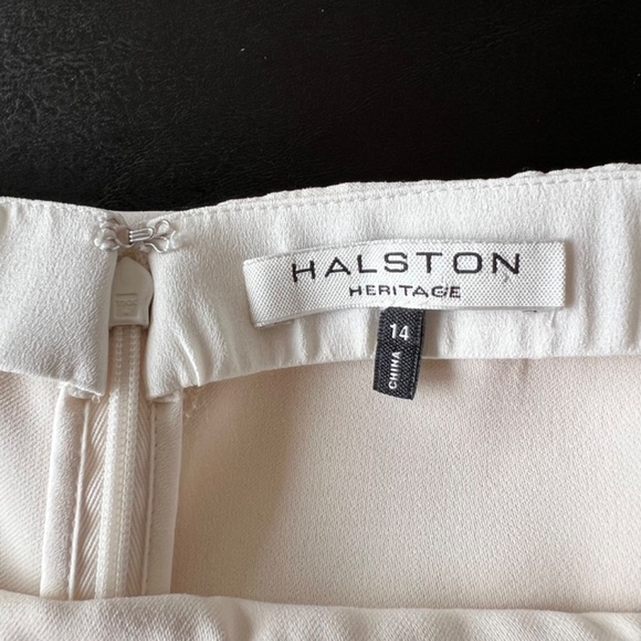 Halston Heritage off-the-shoulder asymmetrical drape front designer blouse - Picture 6 of 8